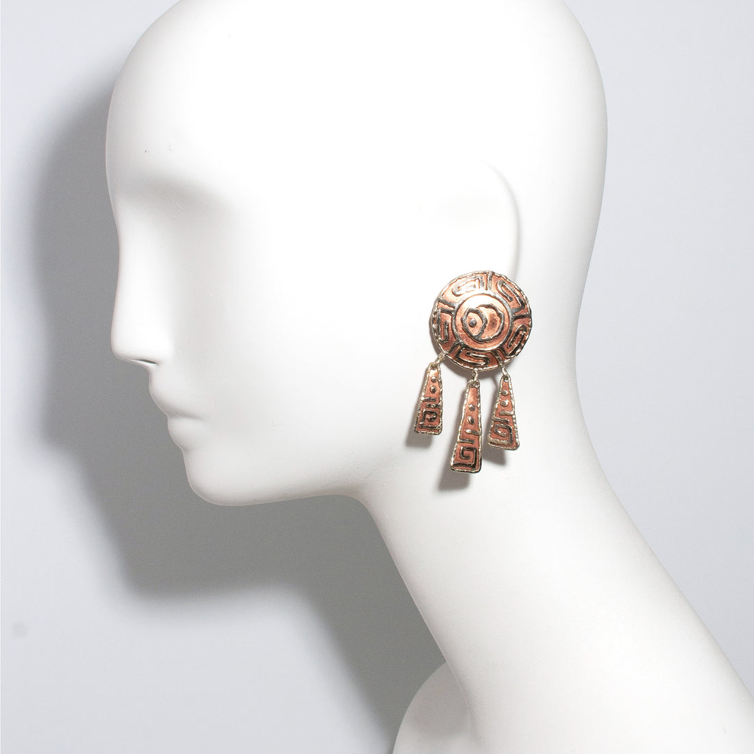 Copper Maze Dangle Earrings