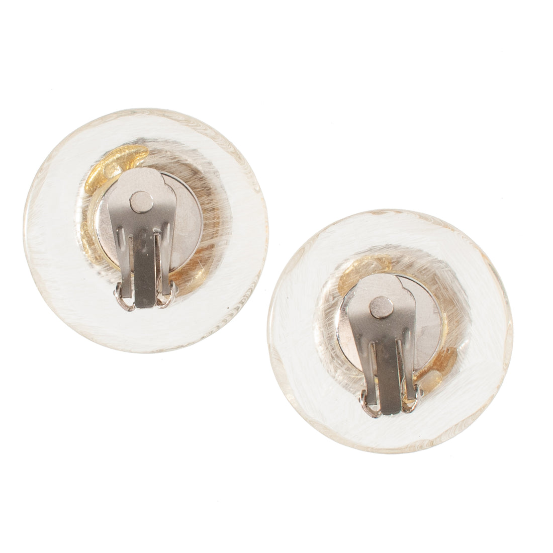 SWIRL & LUCITE CLIP EARRING