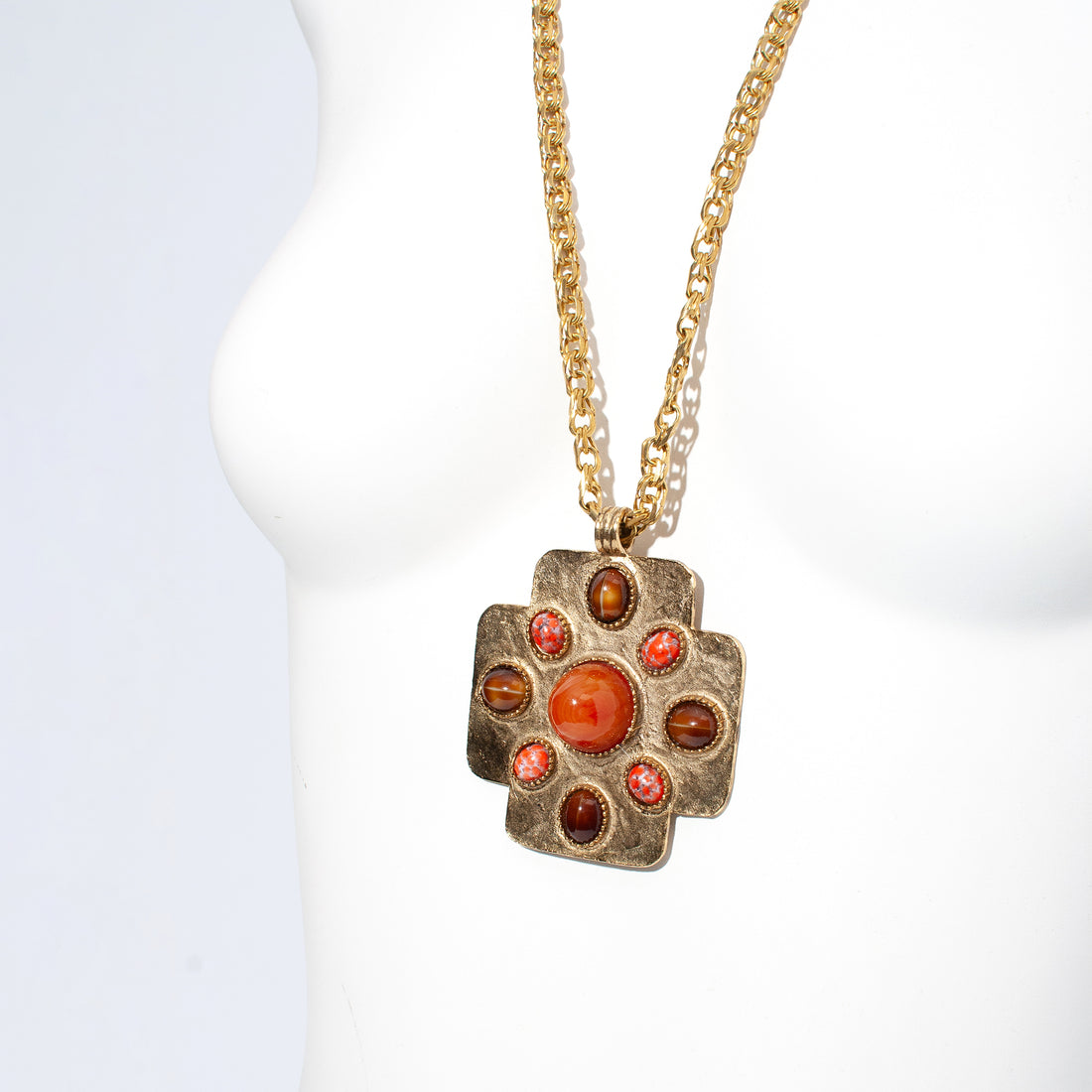 GRAZIANO JEWELED CROSS PENDANT