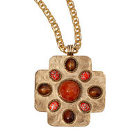 GRAZIANO JEWELED CROSS PENDANT