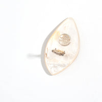 MONIES MOTHER OF PEARL LEAF EARRINGS