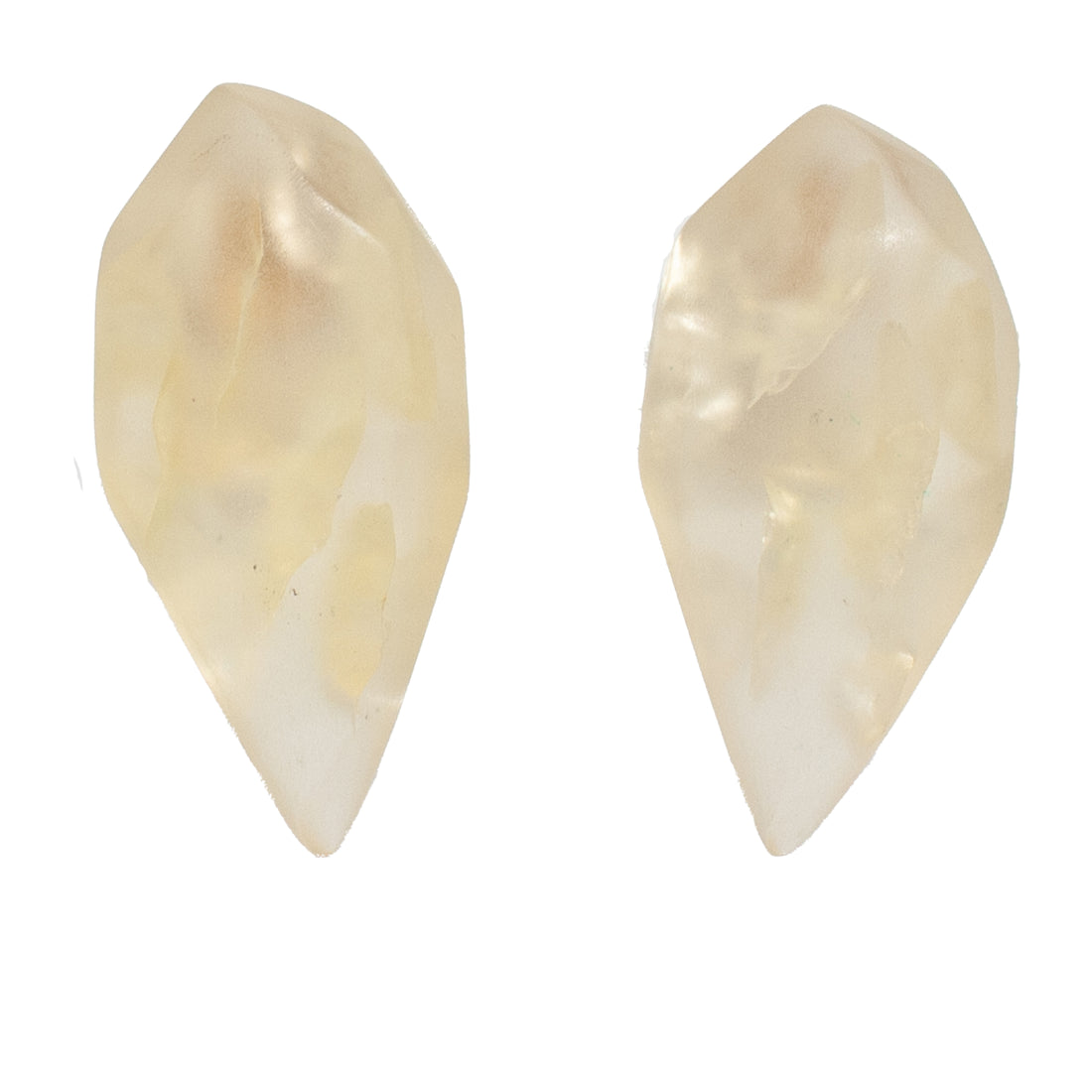 Dimensional Cut Lucite Earrings