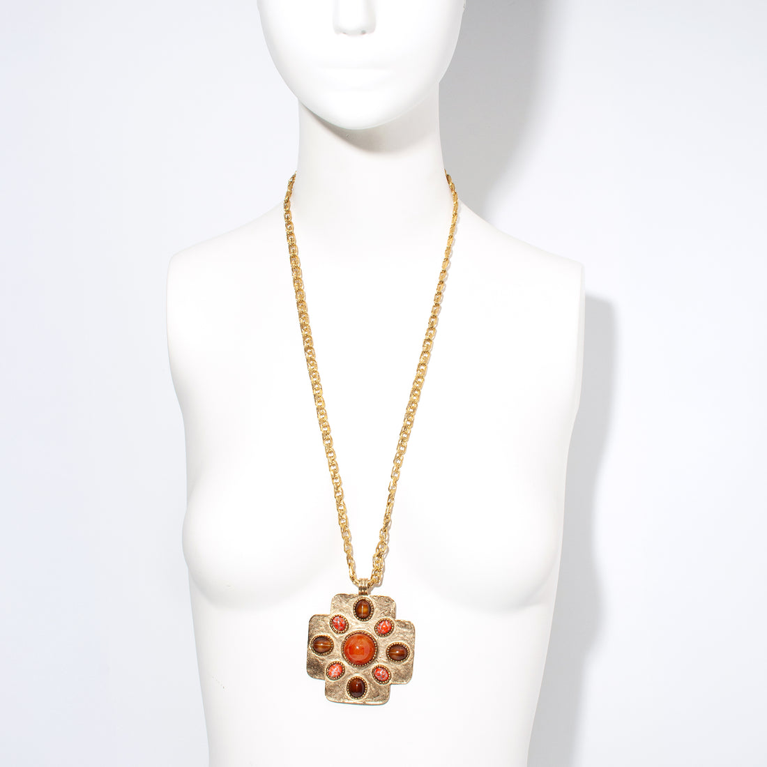 GRAZIANO JEWELED CROSS PENDANT