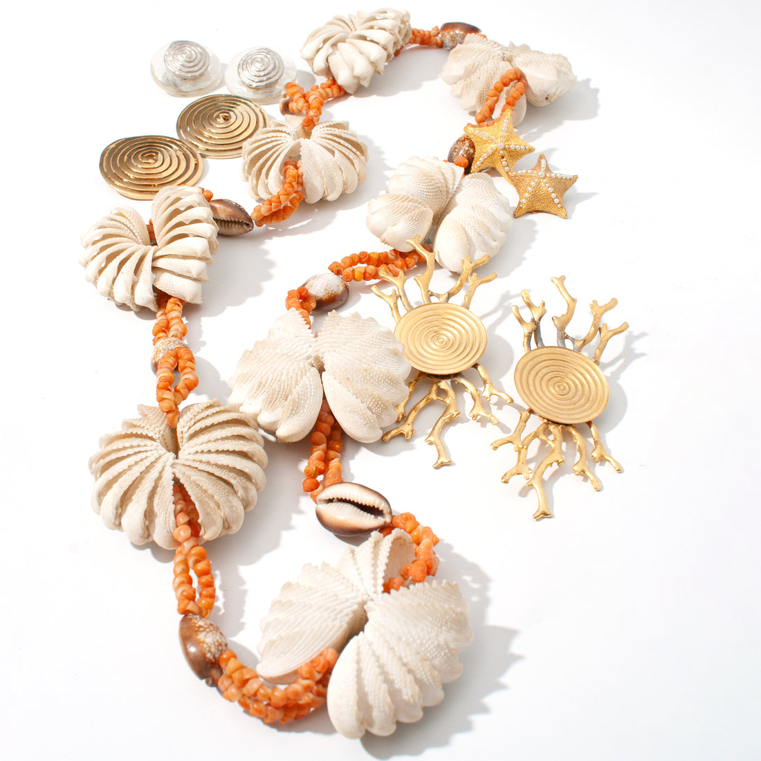 CORAL BRANCH CLIP EARRING