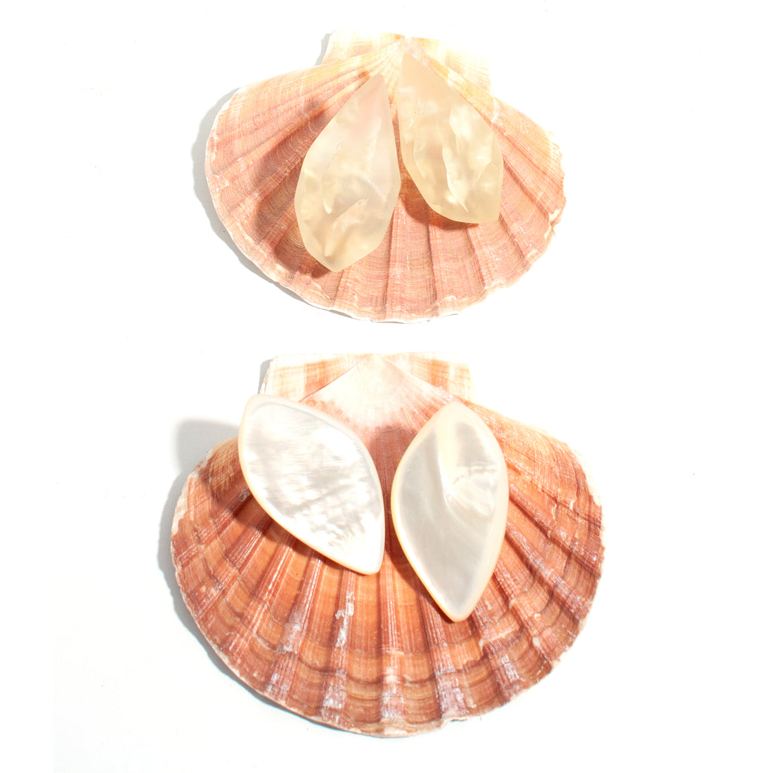 Dimensional Cut Lucite Earrings