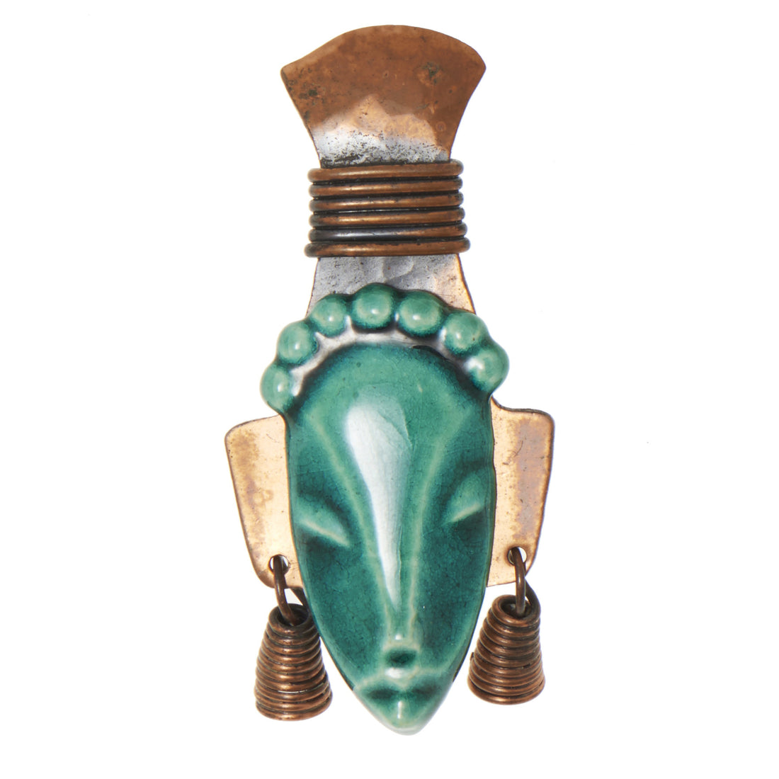 TRIBAL MASK BROOCH