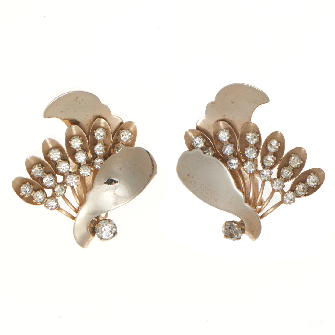 SCULPTURAL FLORAL FAN EARRINGS