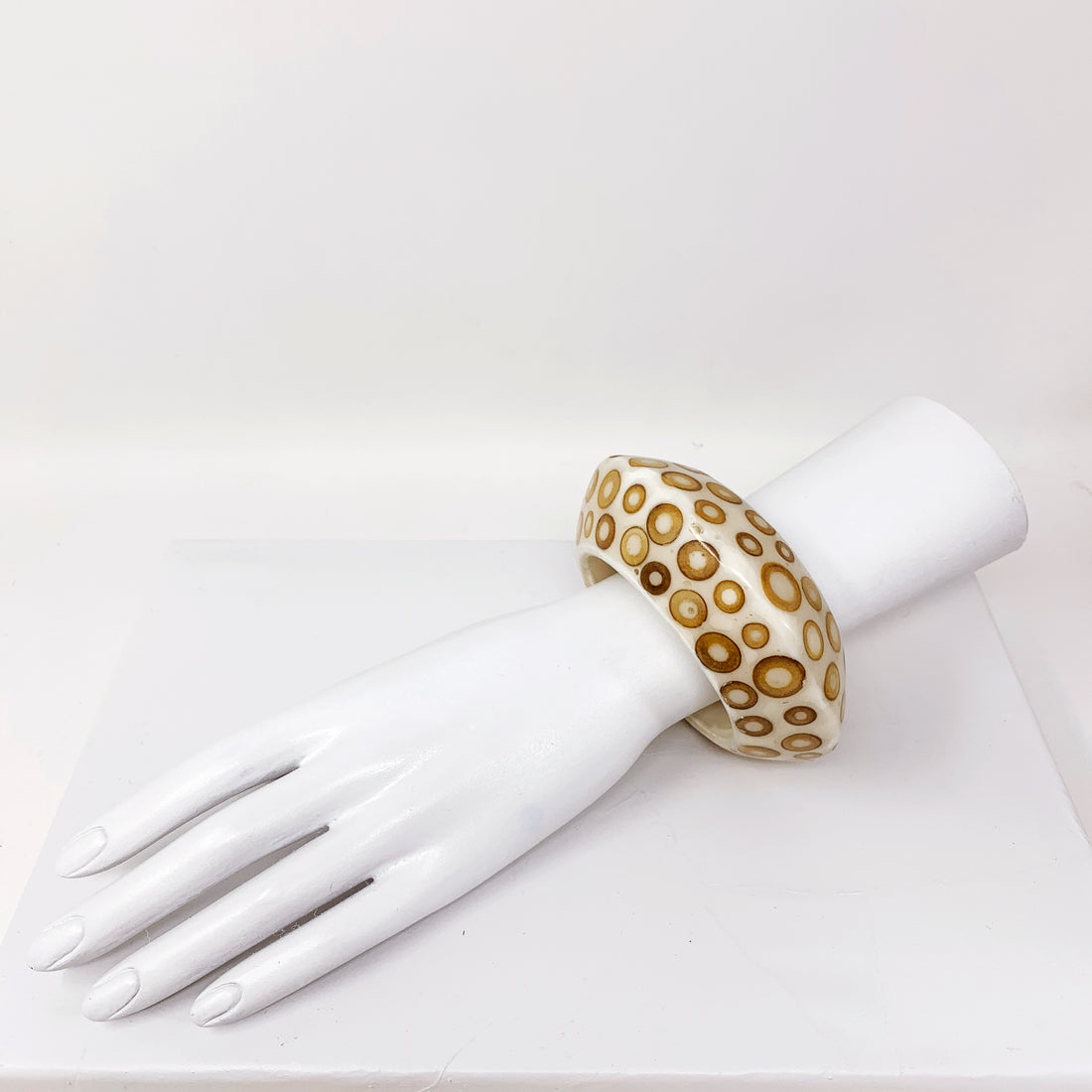 KENNETH JAY LANE Cream Bamboo Bangle