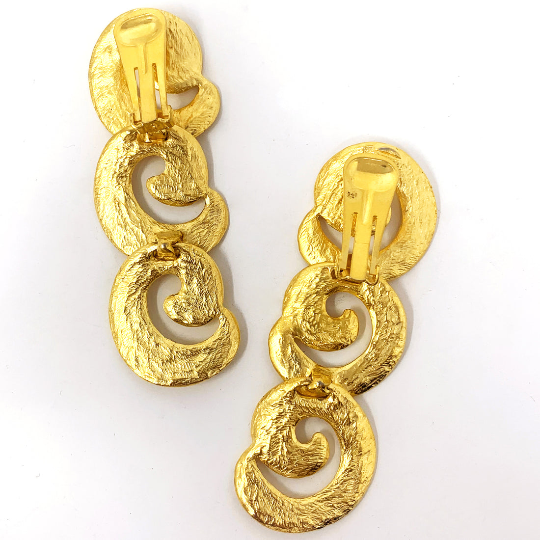 ABSTRACT SWIRL LINEAR EARRING