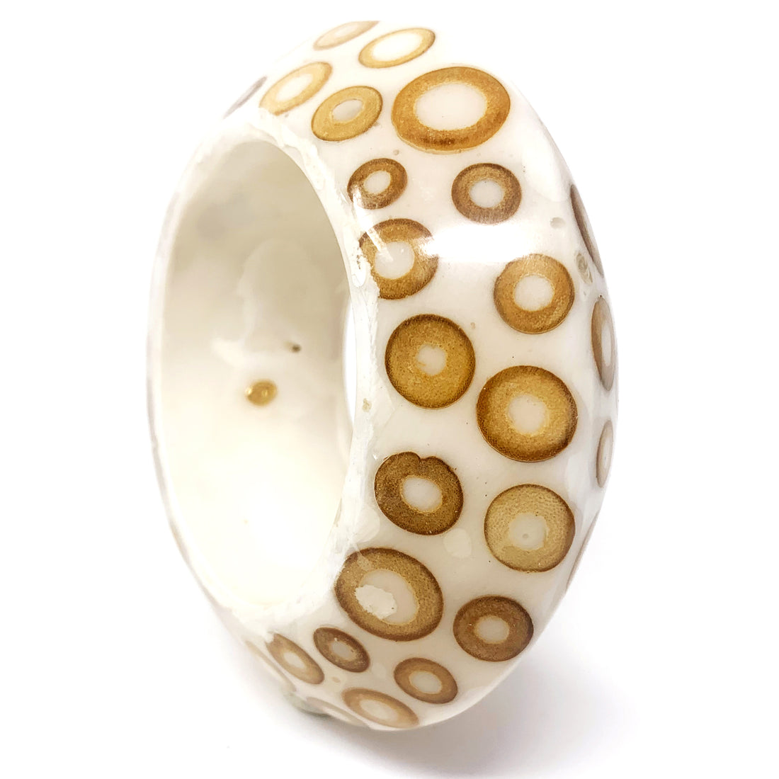 KENNETH JAY LANE Cream Bamboo Bangle