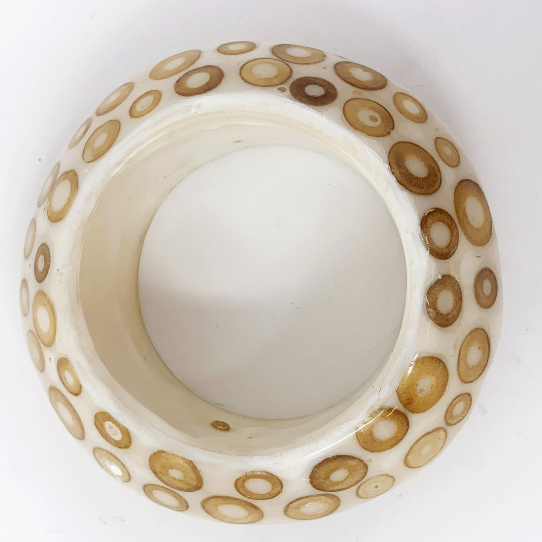 KENNETH JAY LANE Cream Bamboo Bangle