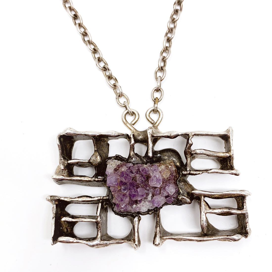 AMETHYST BRUTALIST PENDANT