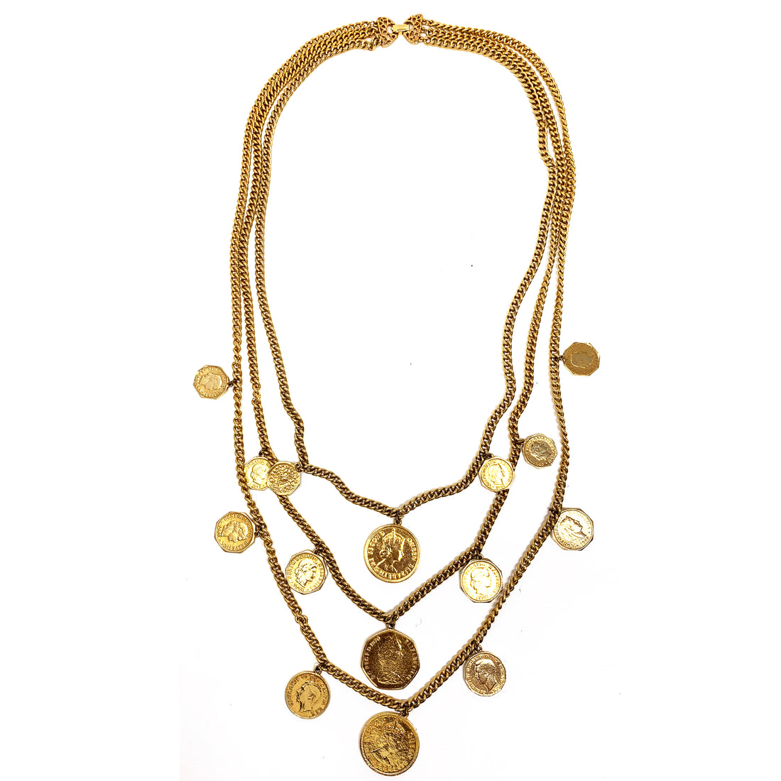 LARGE MULTI COIN NECKLACE