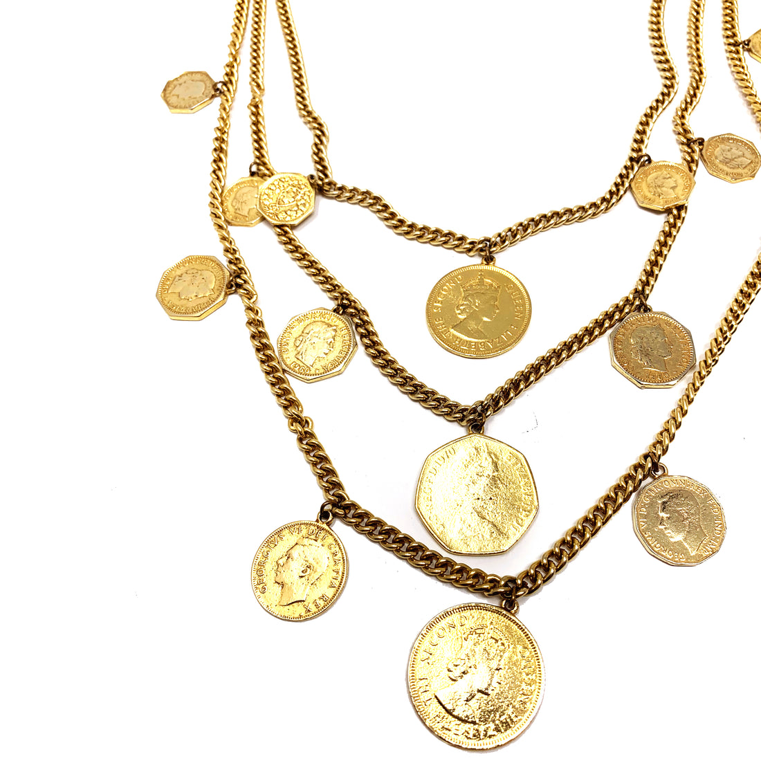 LARGE MULTI COIN NECKLACE