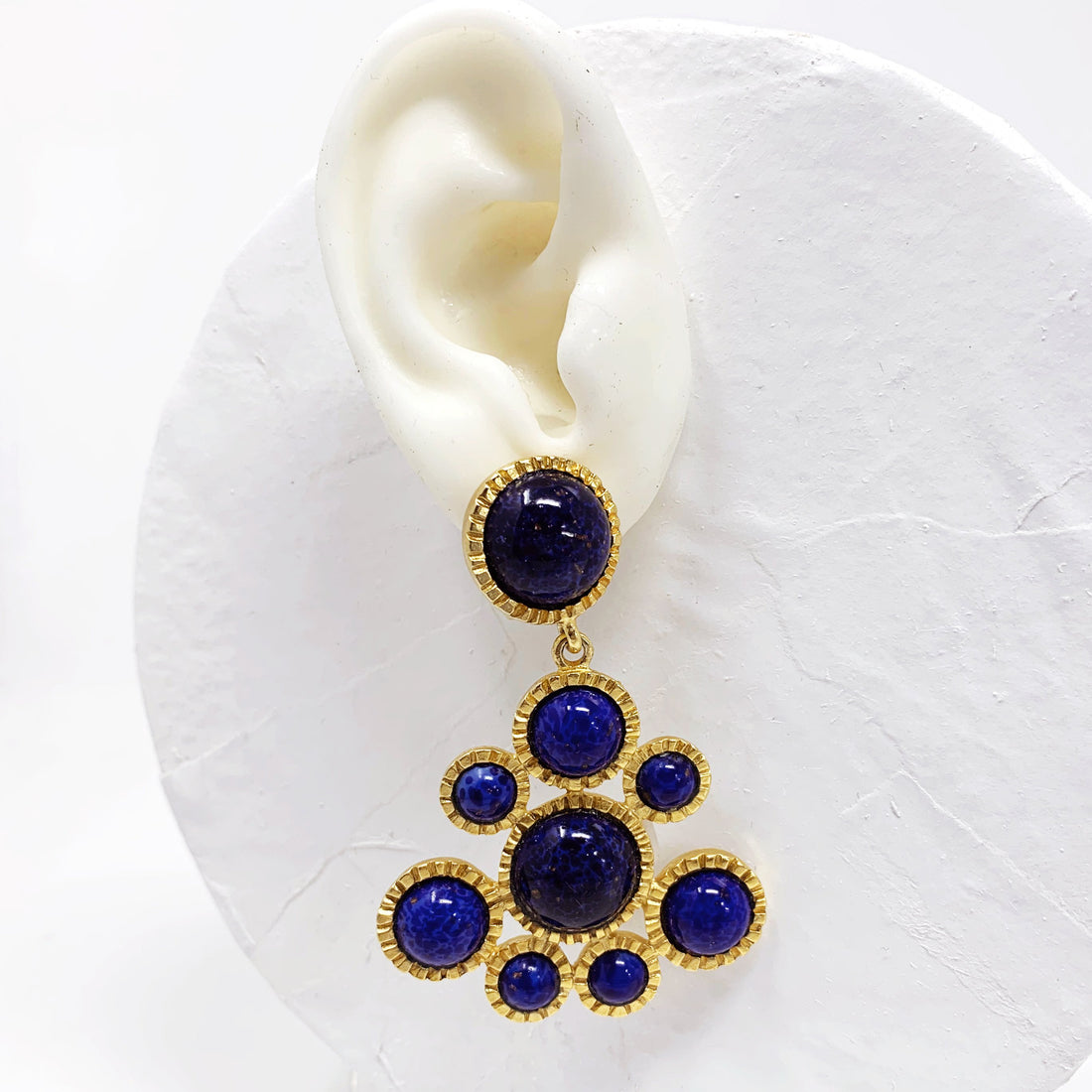 KJL LAPIS DOT EARRING