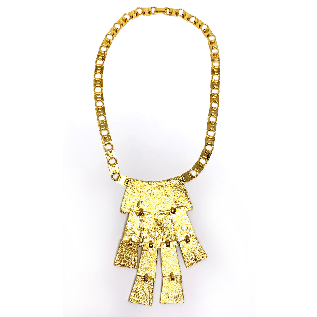 MODERNIST TEXTURED CASCADE NECKLACE