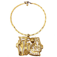 KENNETH JAY LANE EGYPTIAN COLLAR