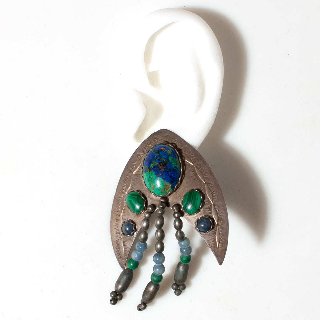 DEBORAH WEST STERLING SILVER WESTERN STYLE EARRING