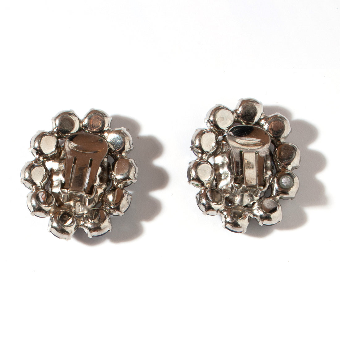 BLUE RHINESTONE CLUSTER EARRING