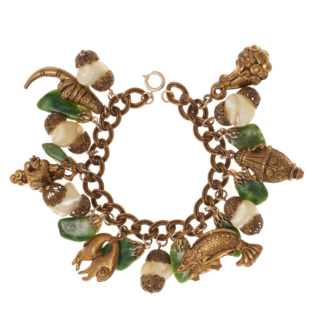 JADE & PEARL CHARM BRACELET