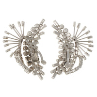 PEACOCK RHINESTONE EAR CLIMBERS