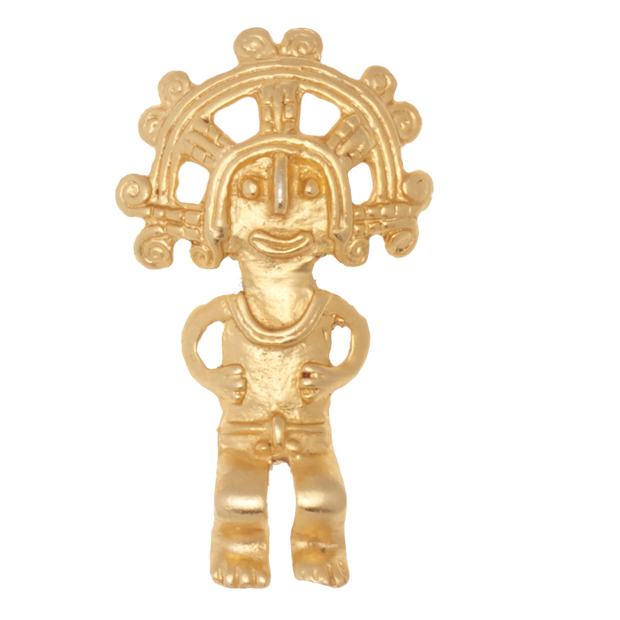 MAYAN WARRIOR BROOCH