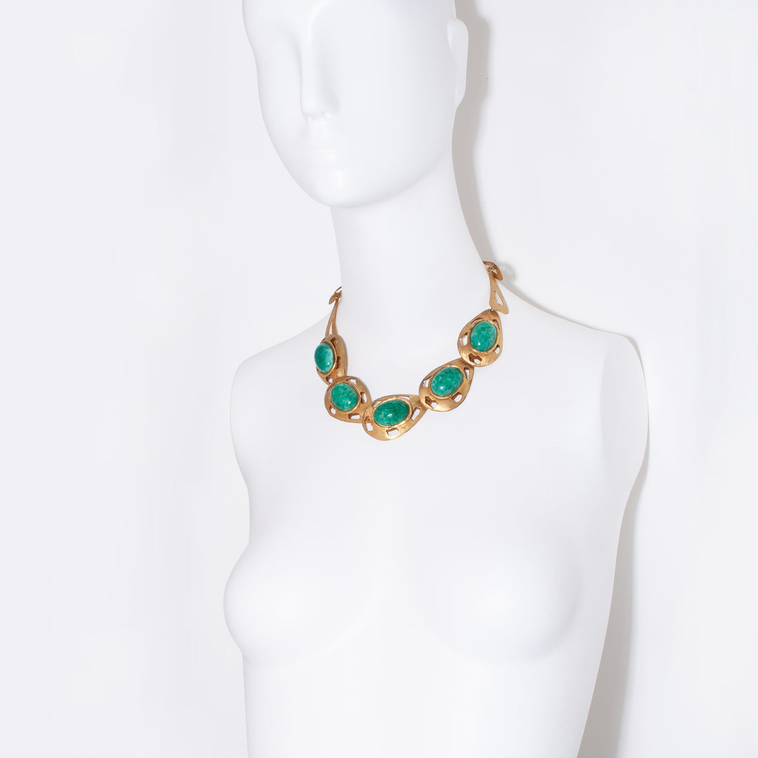 SILVANA GREEN STEPSTONE NECKLACE