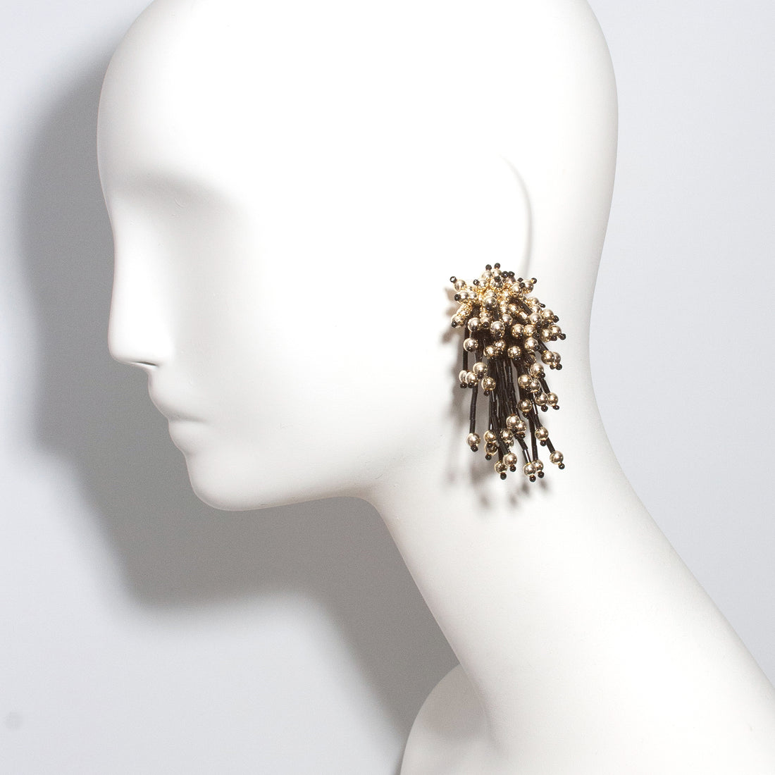 Black Firecracker Cluster Earrings