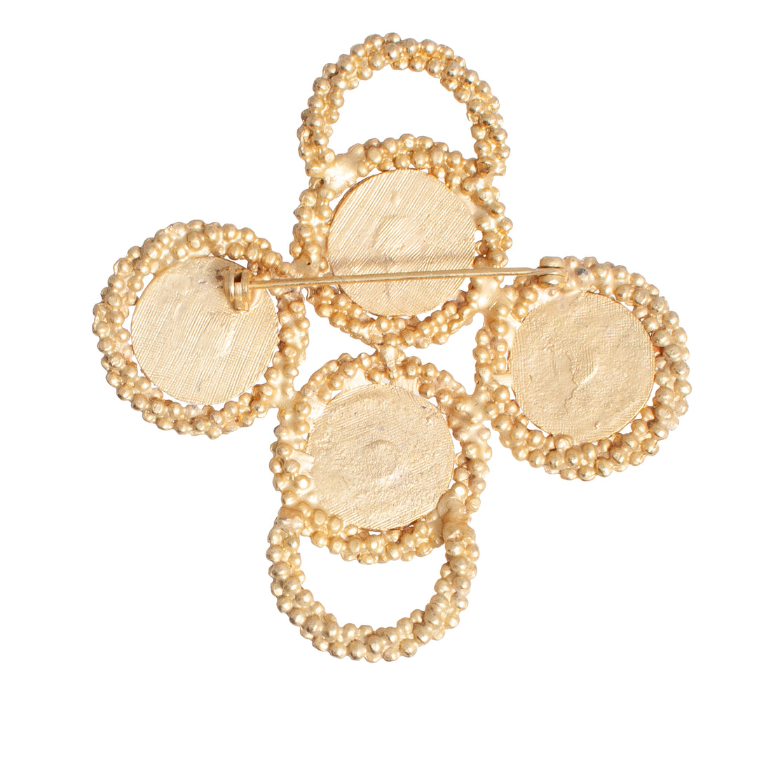 VINTAGE OVERSIZED BLUE STONE BROOCH