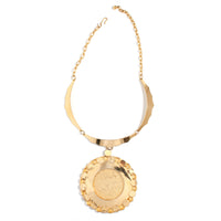 CASTLECLIFF MODERNIST: GOLD MEDALLION COLLAR NECKLACE