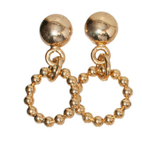 NAUTICAL BALL LOOP VINTAGE CLIP ON EARRING