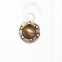 VINTAGE GOLDEN STUDDED DRUM EARRING