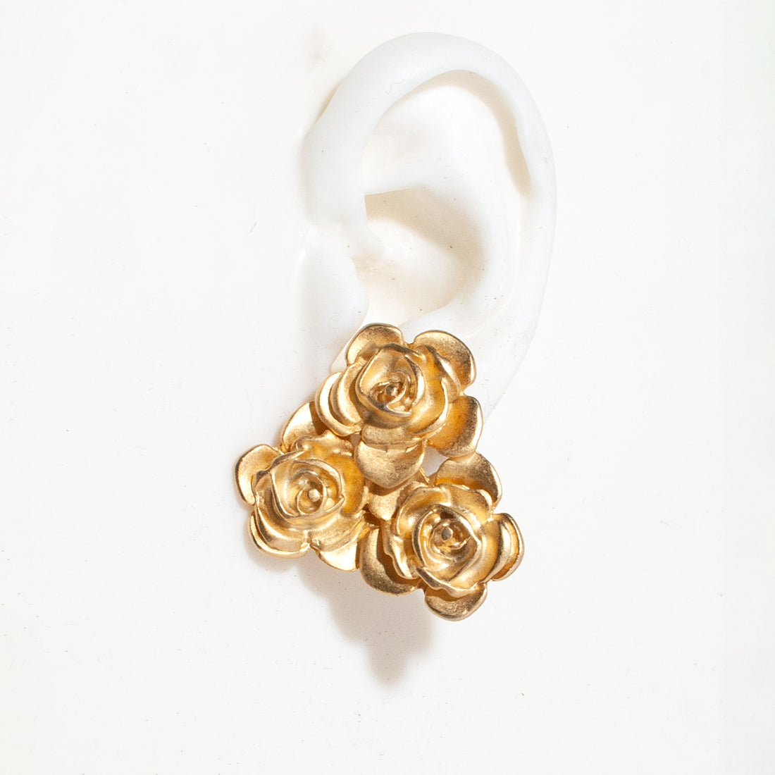 ROSE TRIO CLIP EARRING