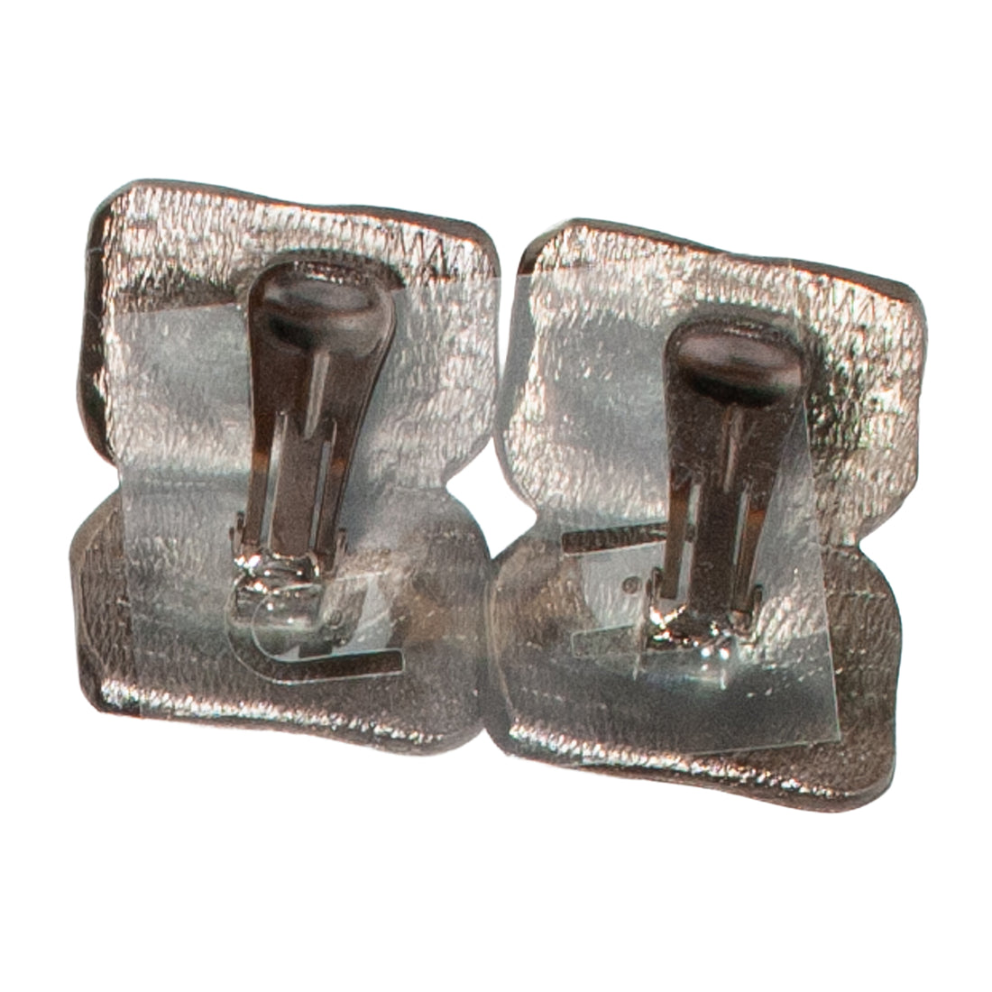 VINTAGE OVERSIZED TEXTURED BRUTALIST SILVER EARRING