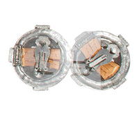 VINTAGE SOUTHWEST SILVER & LEATHER CLIP EARRING