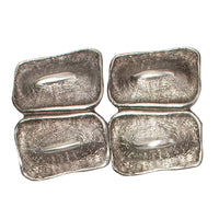 VINTAGE OVERSIZED TEXTURED BRUTALIST SILVER EARRING