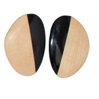 WOOD AND BLACK OVAL