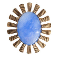 BLUE SKY OVAL VINTAGE BROOCH