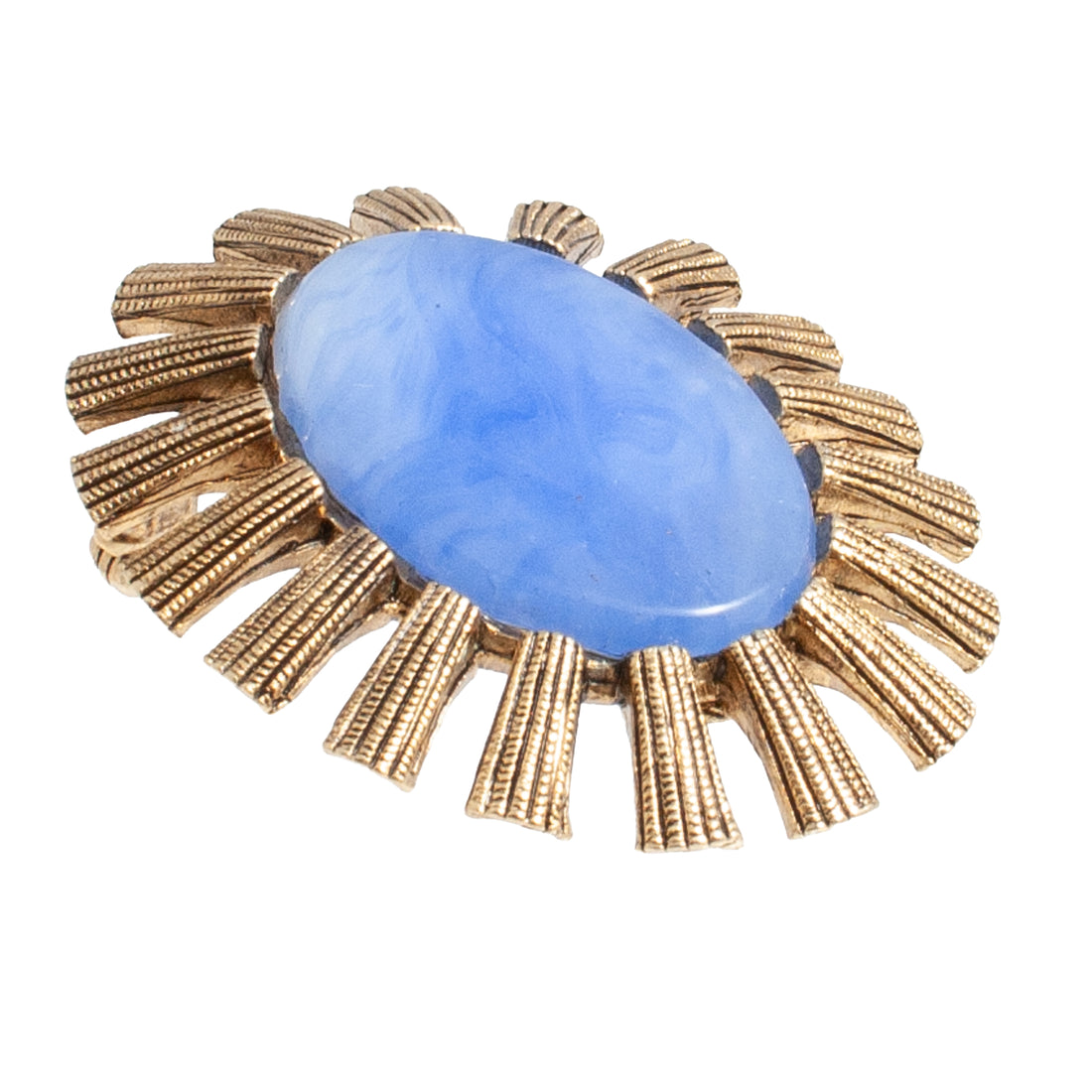 BLUE SKY OVAL VINTAGE BROOCH
