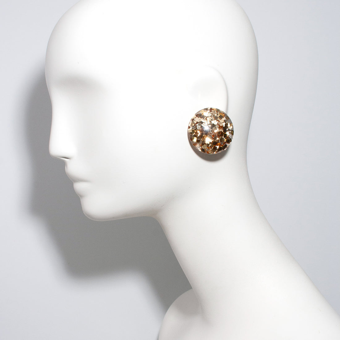 1950s Confetti Button Earrings