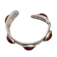 VINTAGE SILVER CABOCHON CUFF BRACELET