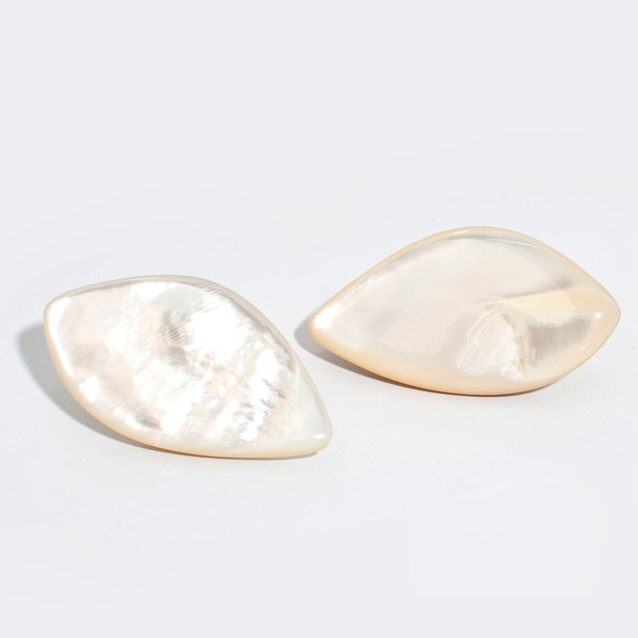 Monies Mother of Pearl Leaf Earrings