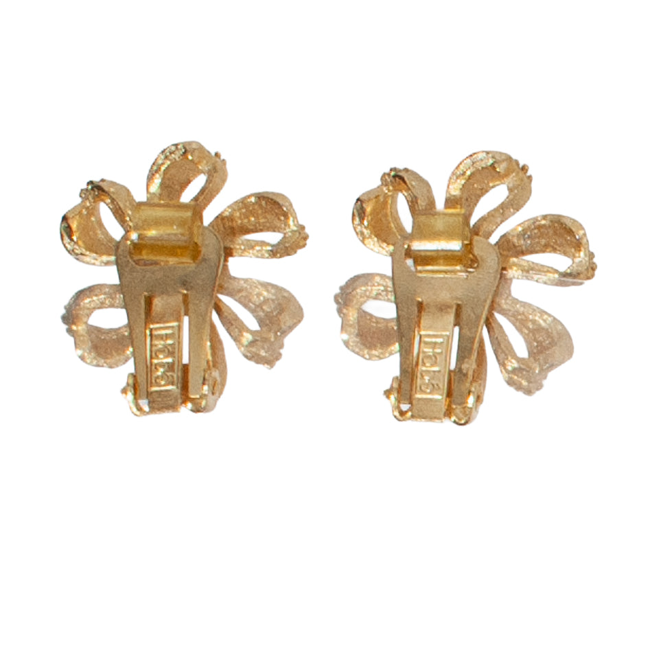 BOW VINTAGE CLIP ON EARRING
