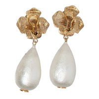 ROSE & PEARL VINTAGE CLIP ON EARRING