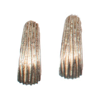 TEXTURED SILVER FALLS VINTAGE CLIP ON EARRING