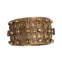 BRUTALIST CLAMPER BANGLE IN ANTIQUE GOLD