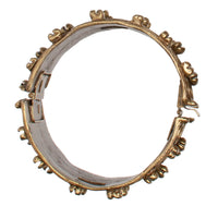 BRUTALIST CLAMPER BANGLE IN ANTIQUE GOLD