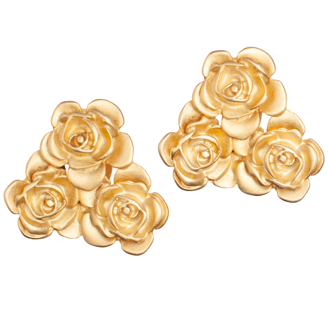 ROSE TRIO CLIP EARRING
