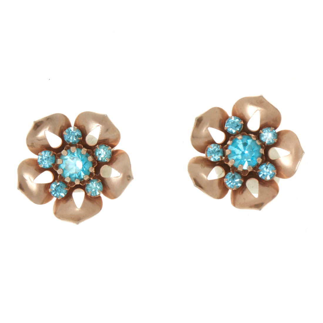 BLUE FLORAL EARRINGS