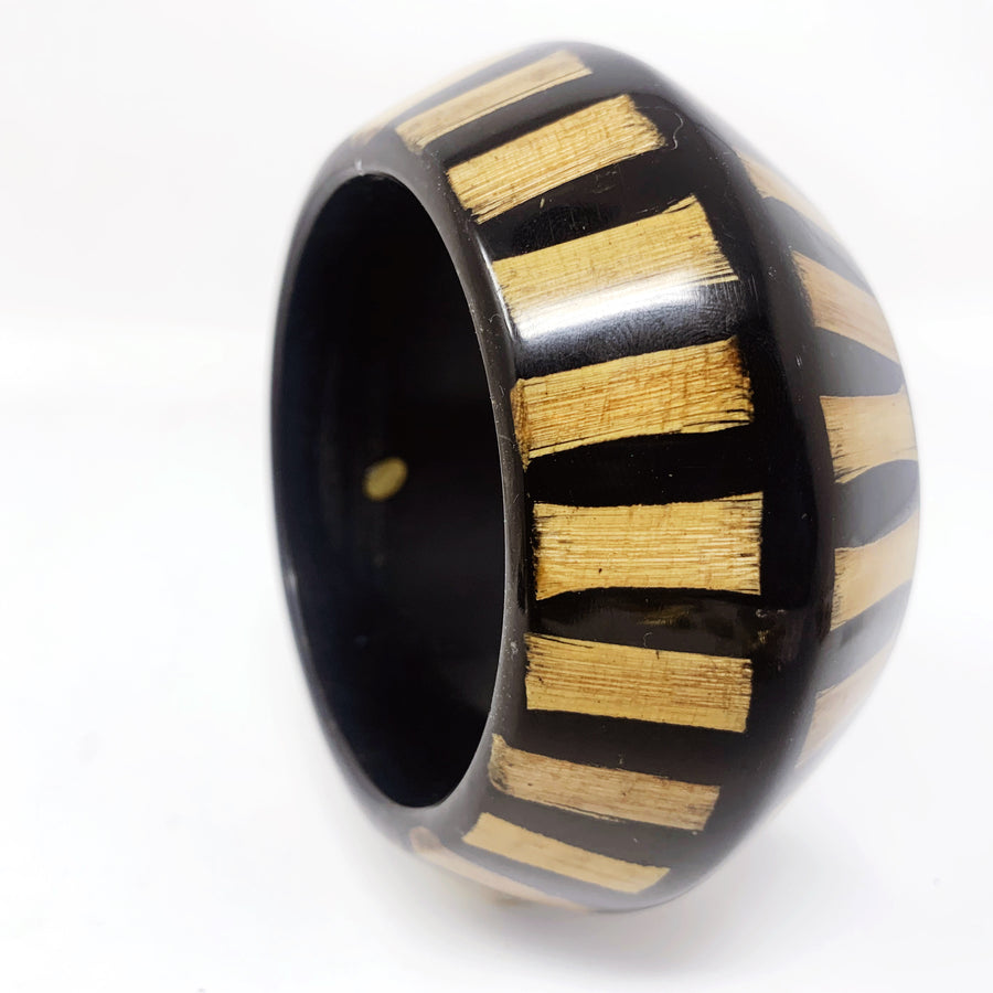 KENNETH JAY LANE BLACK BAMBOO BANGLE